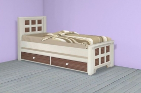 מיטה מעוצבת - 2 מגירות בצבעים שונים
